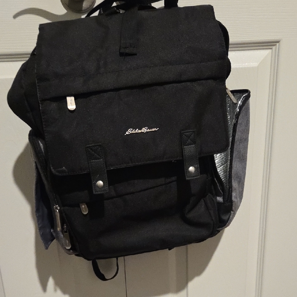 Eddie Bauer Black and Gray Men's Backpack
